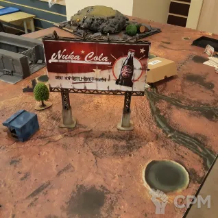 Описание картинки Билборд большой. Fallout. от TerraCutter по цене 1 615руб | Свободный Рынок Миниатюр - СРМ