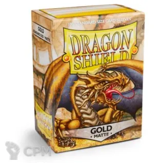 Описание картинки Протекторы Dragon Shield - Dragon Shield Protector - Matte Gold (100шт) от Дауран по цене 1 100руб | Свободный Рынок Миниатюр - СРМ