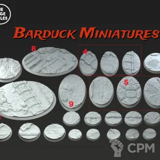 Описание картинки Базы/Подставки Dwarf Guilds Круглые 105х70мм от Barduck Miniatures по цене 990руб | Свободный Рынок Миниатюр - СРМ