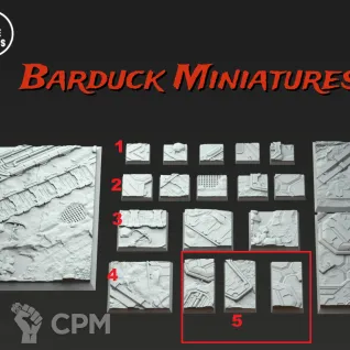 Описание картинки Базы/Подставки Dwarf Guilds Квадратные 50мм от Barduck Miniatures по цене 819руб | Свободный Рынок Миниатюр - СРМ