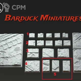 Описание картинки Базы/Подставки Dwarf Guilds Квадратные 100х50мм от Barduck Miniatures по цене 689руб | Свободный Рынок Миниатюр - СРМ