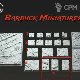 Описание картинки Базы/Подставки Dwarf Guilds Квадратные 50х25мм от Barduck Miniatures по цене 599руб | Свободный Рынок Миниатюр - СРМ