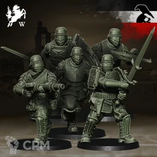 Описание картинки Germans - Shock Troopers - Trench Crusade от Critical Print по цене 540руб | Свободный Рынок Миниатюр - СРМ