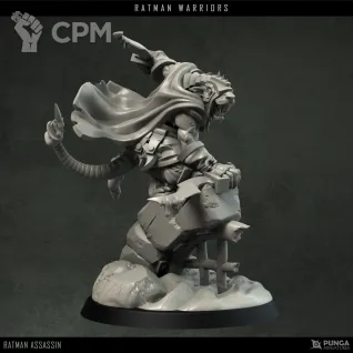 Описание картинки Ratman Assassin от Punga Miniatures по цене 650руб | Свободный Рынок Миниатюр - СРМ