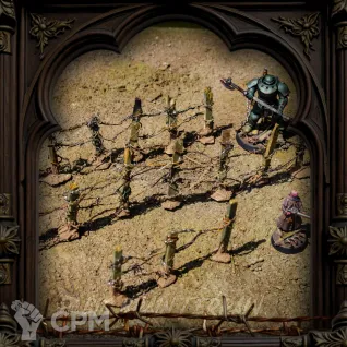 Описание картинки 3 ограды из колючей проволоки ✠ TRENCH CRUSADE  ✠  1-я Мировая от Big Brain Terrain по цене 1 050руб | Свободный Рынок Миниатюр - СРМ