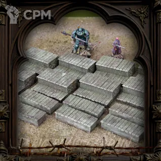Описание картинки 16 окопных поддонов ✠ TRENCH CRUSADE ✠ 1-2-ая мировая от Big Brain Terrain по цене 2 550руб | Свободный Рынок Миниатюр - СРМ