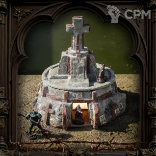 Описание картинки Большой бункер ✠ Силы Церкви ✠ TRENCH CRUSADE от Big Brain Terrain по цене 3 050руб | Свободный Рынок Миниатюр - СРМ
