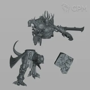 Описание картинки Daemon Prince of Excess (Князь Демонов Излишеств) от Гусь-Печатный по цене 500руб | Свободный Рынок Миниатюр - СРМ