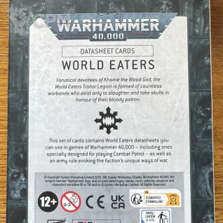 Описание картинки Datasheet Cards: World Eaters (Index) 2025 от LordKIN по цене 2 900руб | Свободный Рынок Миниатюр - СРМ