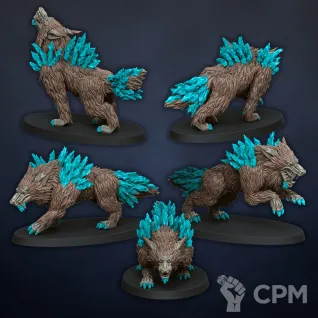 Описание картинки Ice wolf puck от 3Д-Печка по цене 500руб | Свободный Рынок Миниатюр - СРМ