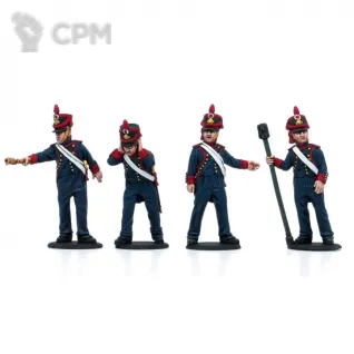 Описание картинки Napoleonic French Foot Artillery Firing от 3DPrintClub по цене 500руб | Свободный Рынок Миниатюр - СРМ