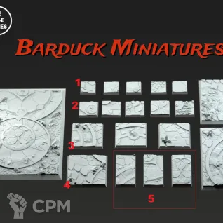 Описание картинки Базы/Подставки Change Daemons Квадратные 40мм от Barduck Miniatures по цене 859руб | Свободный Рынок Миниатюр - СРМ