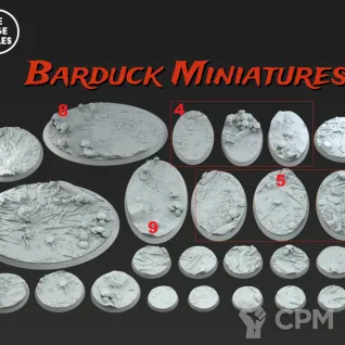 Описание картинки Базы/Подставки Plague Daemons Круглые 120х92мм от Barduck Miniatures по цене 1 079руб | Свободный Рынок Миниатюр - СРМ