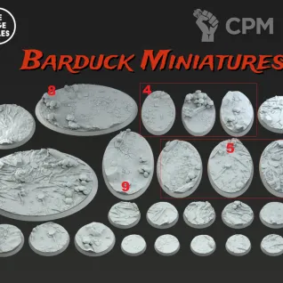 Описание картинки Базы/Подставки Plague Daemons Круглые 90х52мм от Barduck Miniatures по цене 749руб | Свободный Рынок Миниатюр - СРМ