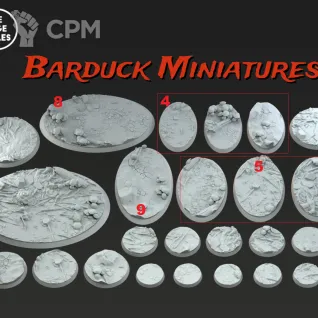 Описание картинки Базы/Подставки Plague Daemons Круглые 40мм от Barduck Miniatures по цене 529руб | Свободный Рынок Миниатюр - СРМ