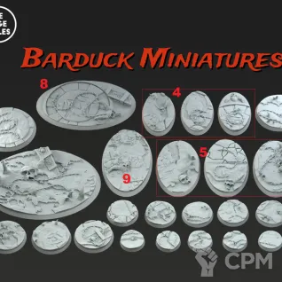 Описание картинки Базы/Подставки War Daemons Круглые 105х70мм от Barduck Miniatures по цене 990руб | Свободный Рынок Миниатюр - СРМ
