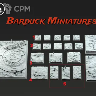 Описание картинки Базы/Подставки War Daemons Квадратные 75х50мм от Barduck Miniatures по цене 999руб | Свободный Рынок Миниатюр - СРМ