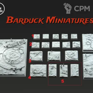 Описание картинки Базы/Подставки War Daemons Квадратные 100х50мм от Barduck Miniatures по цене 689руб | Свободный Рынок Миниатюр - СРМ