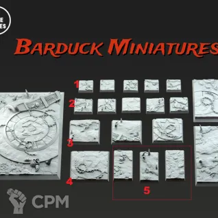 Описание картинки Базы/Подставки War Daemons Квадратные 150х100мм от Barduck Miniatures по цене 1 339руб | Свободный Рынок Миниатюр - СРМ