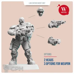 Описание картинки L.E.U. - Riot Control Squad (male enforcers) от Артель W по цене 2 900руб | Свободный Рынок Миниатюр - СРМ