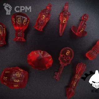 Описание картинки Dice set DnD от ССП по цене 1 800руб | Свободный Рынок Миниатюр - СРМ