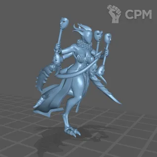 Описание картинки Herald of Slaanesh Masked от 3Д печать миниатюр по цене 250руб | Свободный Рынок Миниатюр - СРМ
