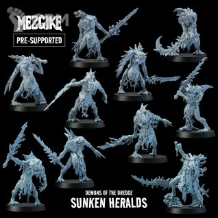 Описание картинки Sunken Heralds of the Dredge от Manufactorum76 по цене 2 000руб | Свободный Рынок Миниатюр - СРМ