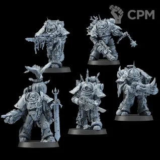 Описание картинки Набор миниатюр глубинные десантники Боевой отряд, Plague Marines от Brother Ork по цене 2 030руб | Свободный Рынок Миниатюр - СРМ