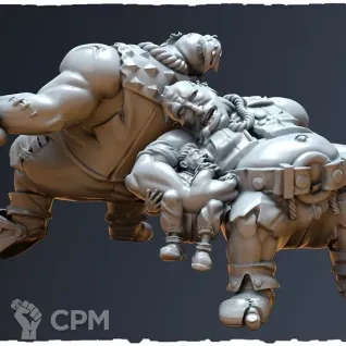 Описание картинки DRUNK OGRE (Seated) от 3Д печать миниатюр по цене 554руб | Свободный Рынок Миниатюр - СРМ
