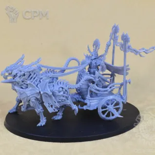 Описание картинки Liege-Kavalos on War Chariot от Mechanikus Forge по цене 2 200руб | Свободный Рынок Миниатюр - СРМ