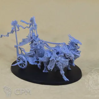 Описание картинки Liege-Kavalos on War Chariot от Mechanikus Forge по цене 2 200руб | Свободный Рынок Миниатюр - СРМ