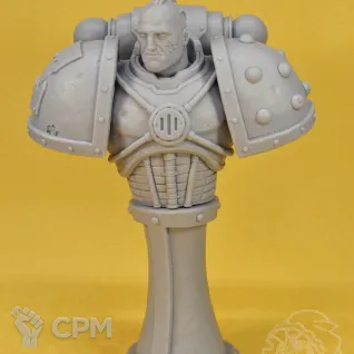 Описание картинки KHARN, CAPTAIN OF THE 8TH ASSAULT COMPANY от Mechanikus Forge по цене 6 600руб | Свободный Рынок Миниатюр - СРМ