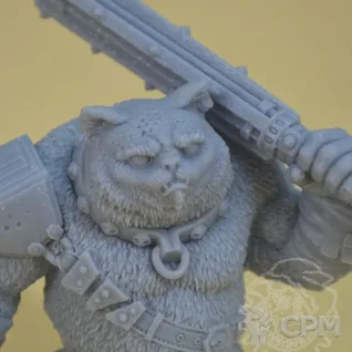Описание картинки Catogryn Cathammer от Mechanikus Forge по цене 1 450руб | Свободный Рынок Миниатюр - СРМ
