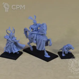 Описание картинки Astromancers and Familiar от Mechanikus Forge по цене 1 200руб | Свободный Рынок Миниатюр - СРМ