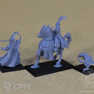 Описание картинки Astromancers and Familiar от Mechanikus Forge по цене 1 200руб | Свободный Рынок Миниатюр - СРМ