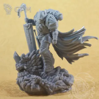 Описание картинки Black Swordsman 60mm от Mechanikus Forge по цене 1 800руб | Свободный Рынок Миниатюр - СРМ