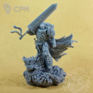 Описание картинки Black Swordsman 60mm от Mechanikus Forge по цене 1 800руб | Свободный Рынок Миниатюр - СРМ