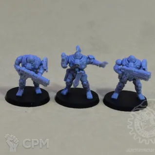 Описание картинки Ironkin Steeljacks от Mechanikus Forge по цене 1 500руб | Свободный Рынок Миниатюр - СРМ