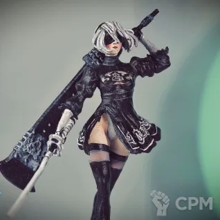 Описание картинки Nier:Automata (2b) от Game&Reality Studio по цене 5 800руб | Свободный Рынок Миниатюр - СРМ