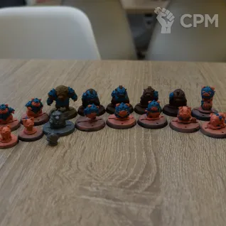 Описание картинки Blood bowl: Orc Team Cutiemals от brooklyndead по цене 5 000руб | Свободный Рынок Миниатюр - СРМ