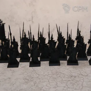 Описание картинки Dark Elves Dreadspears 22шт (литье) от Tyrra по цене 3 400руб | Свободный Рынок Миниатюр - СРМ
