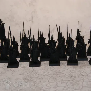 Описание картинки Dark Elves Dreadspears 22шт (литье) от Tyrra по цене 3 400руб | Свободный Рынок Миниатюр - СРМ