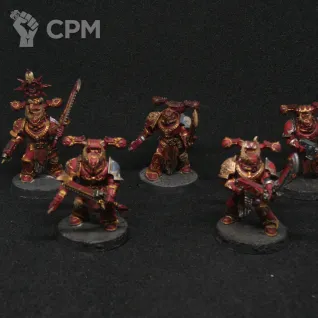Описание картинки Khorne Berzerkers от SWT по цене 4 500руб | Свободный Рынок Миниатюр - СРМ