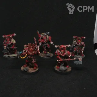Описание картинки Khorne Berzerkers от SWT по цене 3 000руб | Свободный Рынок Миниатюр - СРМ