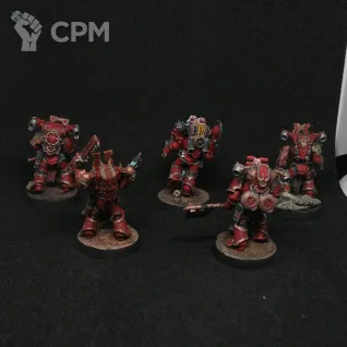 Описание картинки Khorne Berzerkers от SWT по цене 3 000руб | Свободный Рынок Миниатюр - СРМ