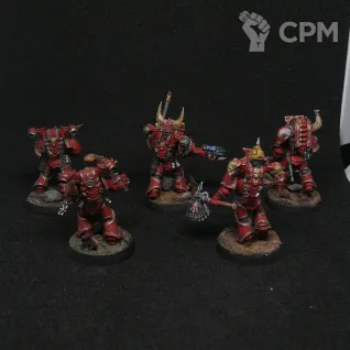 Описание картинки Khorne Berzerkers от SWT по цене 3 000руб | Свободный Рынок Миниатюр - СРМ