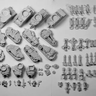 Описание картинки Goblin Scrap Tanks (альтернативные Grot Tanks) от Oi!-Factory по цене 2 750руб | Свободный Рынок Миниатюр - СРМ