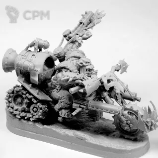 Описание картинки Ork Warboss on Bike от Oi!-Factory по цене 1 375руб | Свободный Рынок Миниатюр - СРМ