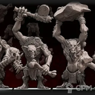 Описание картинки Rockgut Troggoths / Stone Trolls от Barduck Miniatures по цене 2 426руб | Свободный Рынок Миниатюр - СРМ