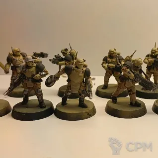 Описание картинки KASRKIN cadian shock troops от Rayadarian по цене 1 500руб | Свободный Рынок Миниатюр - СРМ